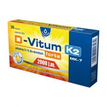 Zdjęcie produktu - D-Vitum forte 2000 j.m. K2, 30 kaps. - suplement diety z witaminą D i K