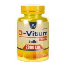 Zdjęcie produktu - D-VITUM Forte D3 2000 j.m. Żelki pomarańczowe, 60 sztuk