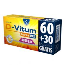 Zdjęcie produktu - D-Vitum forte Max 4000 j.m., 90 kapsułek (60+30kaps.)