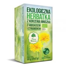 Zdjęcie produktu - Dary Natury Herbatka z korzenia Mniszka lekarskiego z Hibiskusem i Cynamonem, 25 x 2 g