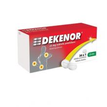 Zdjęcie produktu - Dekenor 25mg, Lek o działaniu przeciwb&oacute;lowy i przeciwzapalnym, 30tabl. 