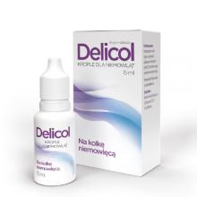 Zdjęcie produktu - DELICOL krople - laktaza w postaci kropi dla niemowląt na kolkę - 15 ml 