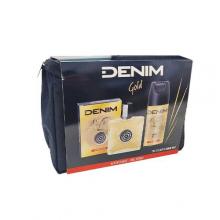 Zdjęcie produktu - DENIM Gold Zestaw dla mężczyzn (Woda po goleniu, 100ml + Dezodorant spray, 150ml) KR&Oacute;TKA DATA 31.08.2026
