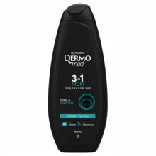 Zdjęcie produktu - Dermomed Men Total & Fresh Żel pod prysznic dla mężczyzn ciało, twarz, włosy 3w1, 450 ml