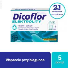 Zdjęcie produktu - Dicoflor Elektrolity probiotyk + elektrolity smak bananowy, 5 porcji