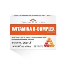 Zdjęcie produktu - DOMOWA APTECZKA Witamina B Complex, 50 tabletek 