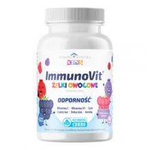 Zdjęcie produktu - Domowa Apteczka ImmunoVit Żelki owocowe bez cukru dla dzieci 3+ smak owoce leśne, 60 szt.