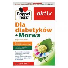 Zdjęcie produktu - Doppelherz aktiv Dla diabetyk&oacute;w + Morwa, 30 tabletek USZKODZONE OPAKOWANIE TEKTUROWE