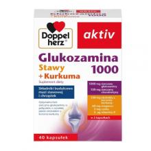 Zdjęcie produktu - DOPPELHERZ AKTIV Glukozamina 1000 Stawy + Kurkuma, 40 kapsułek