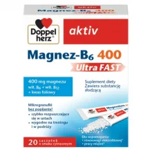 Zdjęcie produktu - Doppelherz aktiv Magnez-B6 UltraFast - 20 saszetek