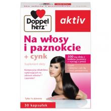 Zdjęcie produktu - DOPPELHERZ AKTIV Na włosy i paznokcie+cynk, 30 kapsułek