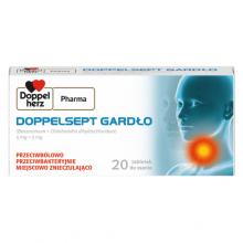 Zdjęcie produktu - DoppelSept Gardło Lek na infekcje i b&oacute;l gardła, 20 tabletek do ssania