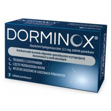 Zdjęcie produktu - DORMINOX 12,5 mg, 7 tabletek - Lek o działaniu nasennym 