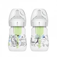 Dr Brown's Butelka z szeroką szyjką Options+ 150ml DŻUNGLA, 2szt.