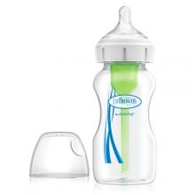 Zdjęcie produktu - Dr Brown's Options+ Butelka antykolkowa z szeroką szyjką 0m+ 270ml