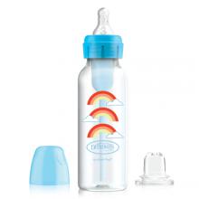 Dr Brown's Zestaw "Od Butelki Do Kubka" Butelka Options+ 250ml niebieska + smoczek silikonowy + ustnik ,,niekapek" 