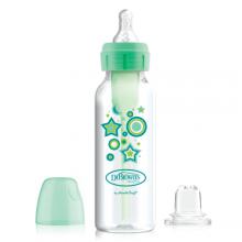 Zdjęcie produktu - Dr Brown's Zestaw "Od Butelki Do Kubka" Butelka Options+ 250ml zielona + smoczek silikonowy + ustnik ,,niekapek" 
