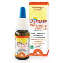 Zdjęcie produktu - Dr. Jacob's Witamina D3 Forte, 20ml USZKODZONE TEKTUROWE OPAKOWANIE 