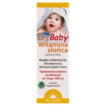 Zdjęcie produktu - Dr. Jacob's Witamina Słońca D3 Baby Krople z witaminą D3, 20 ml