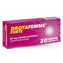 Zdjęcie produktu - Drotafemme Forte 80 mg - 20 tabletek  - Lek rozkurczowy 