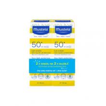 Zdjęcie produktu - Mustela Bebe Enfant Mleczko przeciwsłoneczne dla całej rodziny dla sk&oacute;ry wrażliwej SPF 50+ UVA 0 m+, 2 x 100 ml