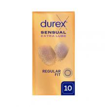 Zdjęcie produktu - DUREX Sensual Extra Lube Supercienkie prezerwatywy dodatkowo nawilżane, 10szt.