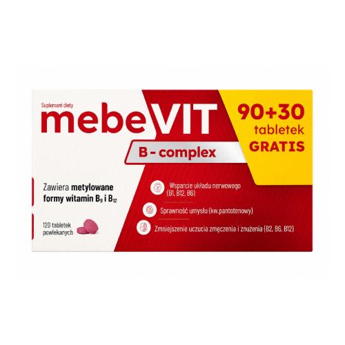 Miniaturka artykułu - MebeVit B-Complex, 120 tabl.
