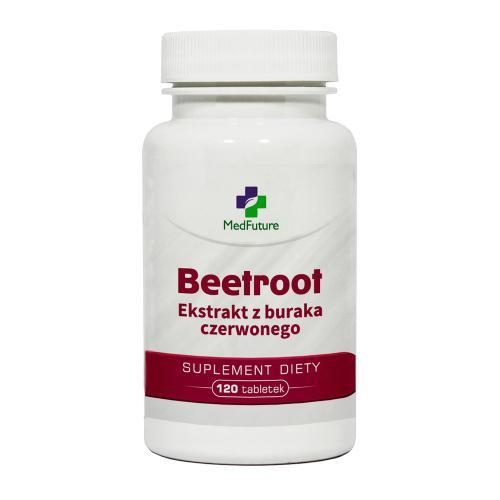 Miniaturka artykułu - MedFuture Beetroot Ekstrakt z buraka czerwonego, 120tabl. USZKODZONA PLASTIKOWA ZAKRĘTKA