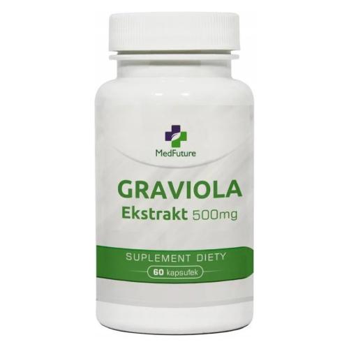 Miniaturka artykułu - MedFuture Graviola Ekstrakt 500mg, 60kaps.