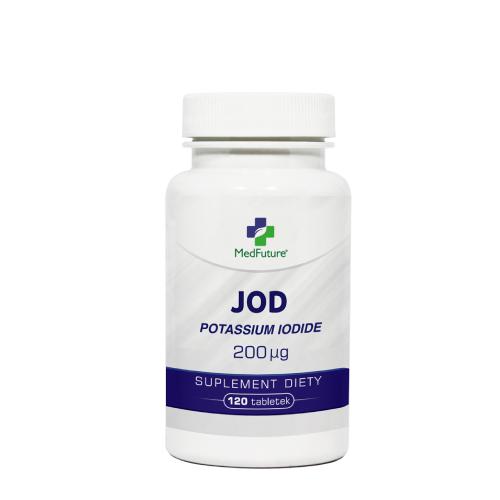 Miniaturka artykułu - MedFuture JOD Jodek Potasu 200&micro;g, 120 tabletek
