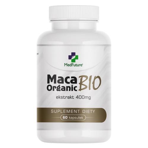 Miniaturka artykułu - MedFuture Maca Organic, 60 kapsułek KR&Oacute;TKA DATA 31.08.2026