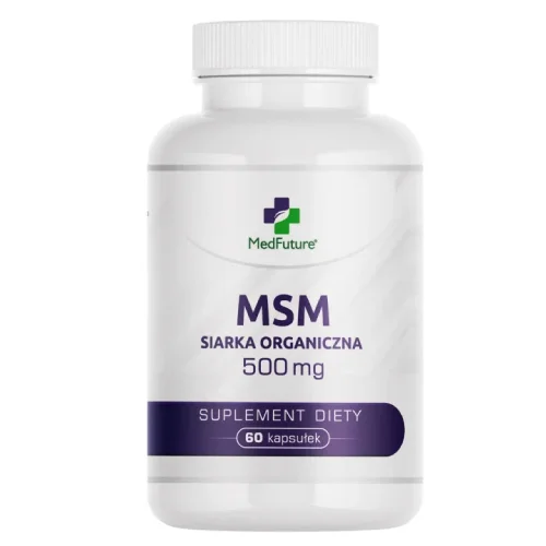 Miniaturka artykułu - MedFuture MSM Siarka Organiczna 500mg, 60kaps.