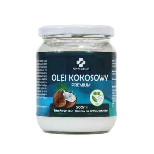 Miniaturka artykułu - Medfuture Olej Kokosowy Extra Virgin nierafinowany, 500 ml