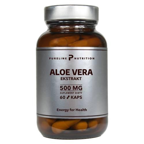 Miniaturka artykułu - Pureline Nutrition Aloe Vera Ekstrakt 500 mg, 60 kaps.