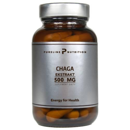 Miniaturka artykułu - Pureline Nutrition Chaga 500 mg, 60 kaps.