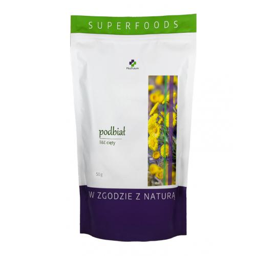 Miniaturka artykułu - MedFuture Super Food Podbiał liść cięty, 50g