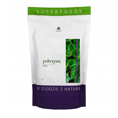 Miniaturka artykułu - MedFuture Super Food Pokrzywa liść cięty, 50g