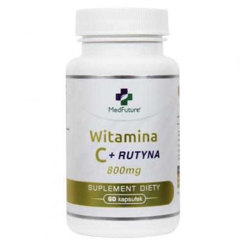 Miniaturka artykułu - MedFuture Witamina C + Rutyna 800mg, 60 kapsułek 