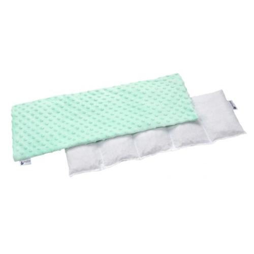 Miniaturka artykułu - MEDI PARTNERS Termofor z pestek wiśni 5 komorowy Minky 20x60 cm Miętowy