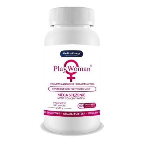 Miniaturka artykułu - MEDICA-GROUP PlayWoman, 60 kaps. KR&Oacute;TKA DATA 30.11.2026