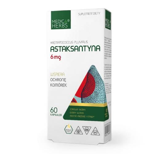 Miniaturka artykułu - MEDICA HERBS Astaksantyna 6mg, 60 kaps.