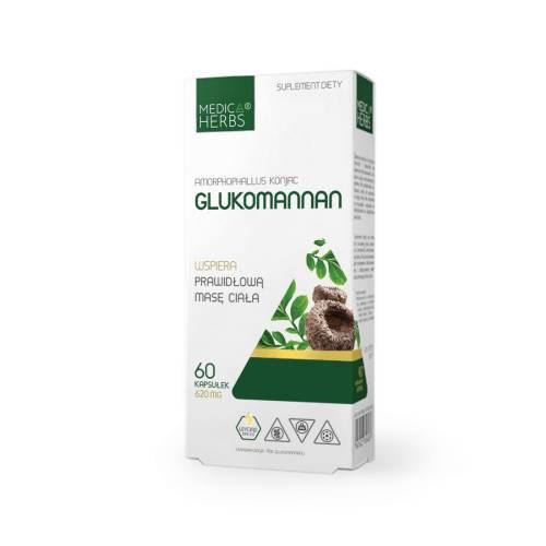 Miniaturka artykułu - Medica Herbs Glukomannan, 60 kaps.