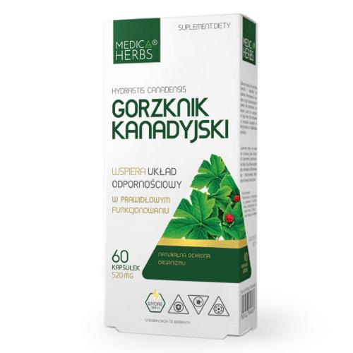 Miniaturka artykułu - Medica Herbs Gorzknik kanadyjski, 60 kaps.