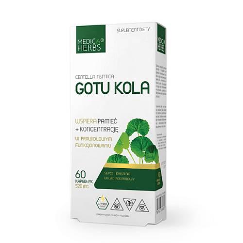Miniaturka artykułu - Medica Herbs Gotu Kola, 60 kaps.