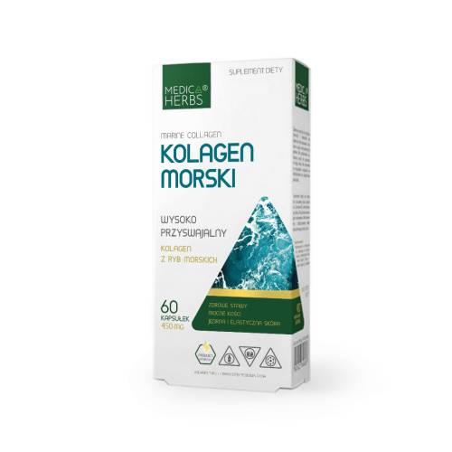 Miniaturka artykułu - MEDICA HERBS Kolagen Morski, 60 kaps.