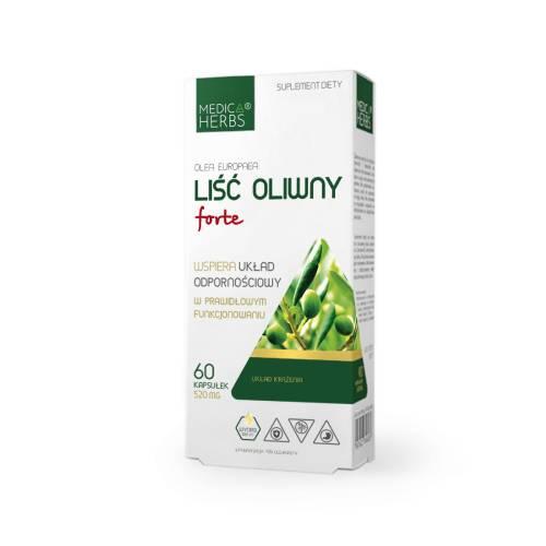 Miniaturka artykułu - Medica Herbs Liść Oliwny Forte, 60 kaps.