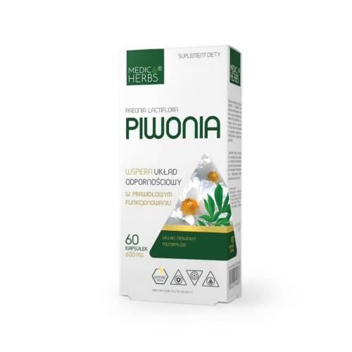 Miniaturka artykułu - Medica Herbs Piwonia, 60 kaps.