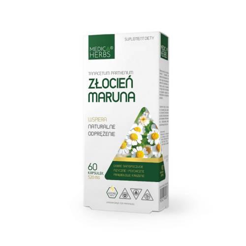 Miniaturka artykułu - Medica Herbs Złocień Maruna 520 mg, 60 kaps.