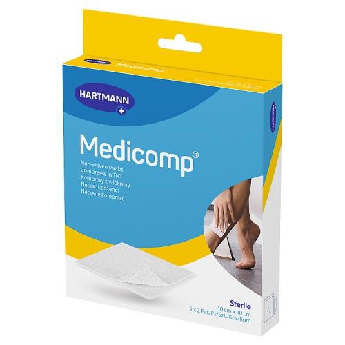 Miniaturka artykułu - MEDICOMP 10cm x 10cm kompresy jałowe, 5x2szt.