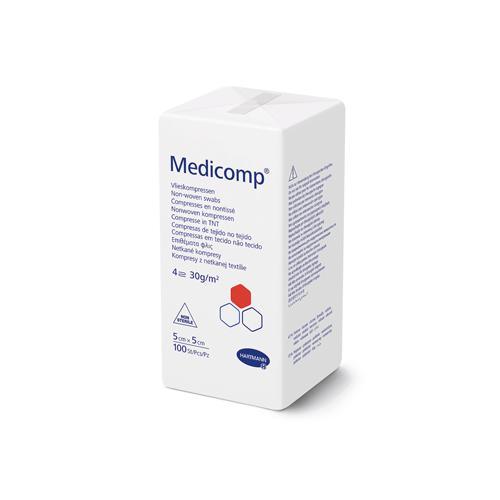 Miniaturka artykułu - MEDICOMP 5cm x 5cm kompresy niejałowe, 100sztuk